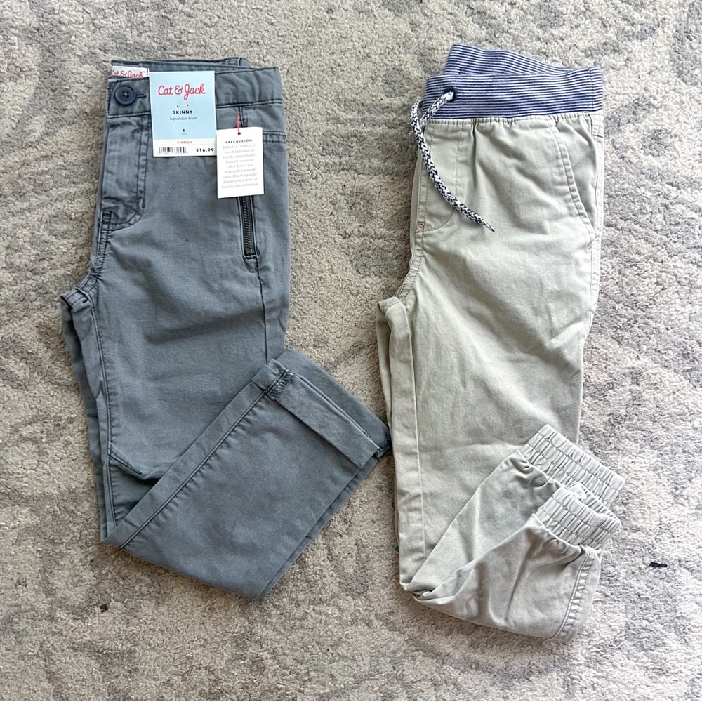 Cat & Jack Boys Gray and Tan Bottoms